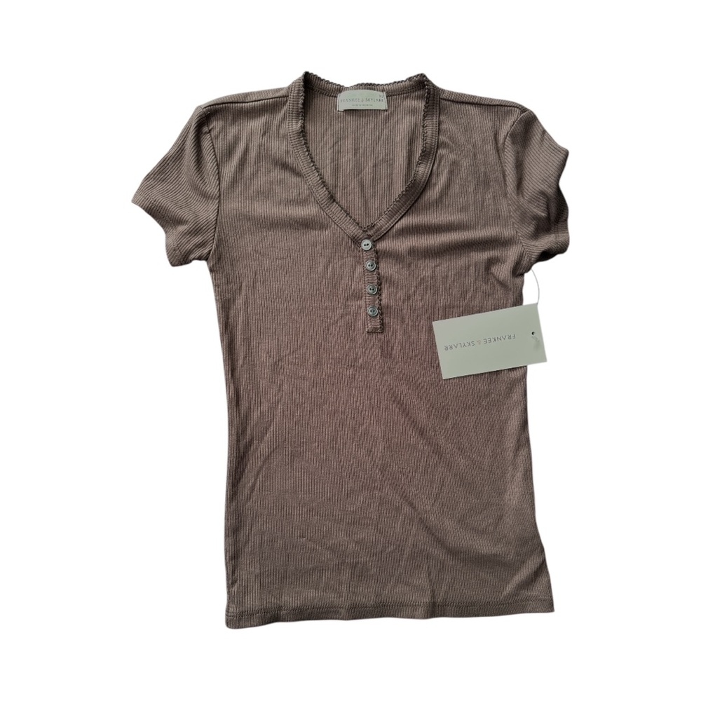 Juniors Brown Short Sleeve Top size XS